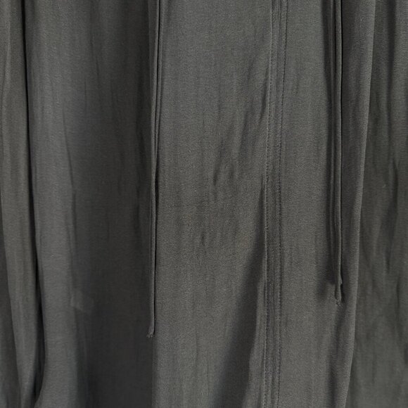 Loft Women's Small‎ Sheer Long Sleeve Smocked Tie Neck Blouse Black Casual - Picture 13 of 14